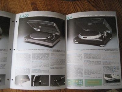 JVC QL 7,JL F50,JL A40,JL F30,JL A20 Turntable Brochure  