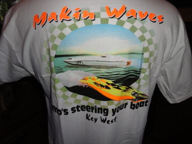 Marine Machine Powerboat Racing T Shirt 100% cotton  Makin Waves 