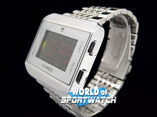 WEIDE Mens LED T2 Time 3 Aralms Sport Watch New  