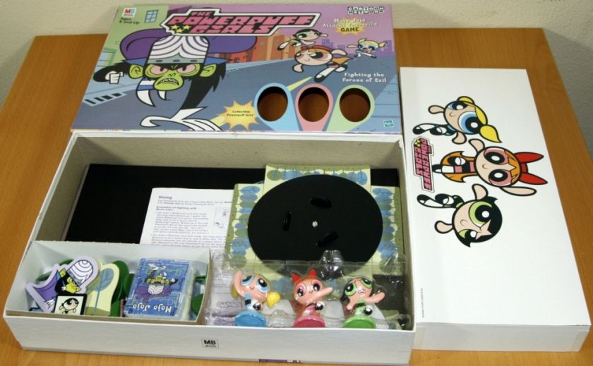 Power Puff Girls Board Game with Mini Action Figurines  