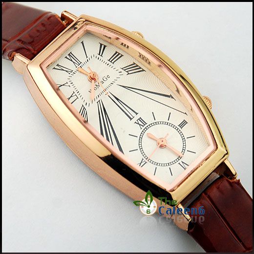 New Man made Leather Buclkle Quartz Fashion Ladies Heart Crysta Watch 