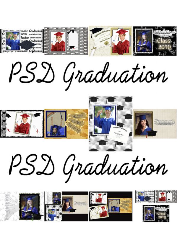 Photoshop Templates for Senior & Graduation PSD 2 DVDs 609456755986 