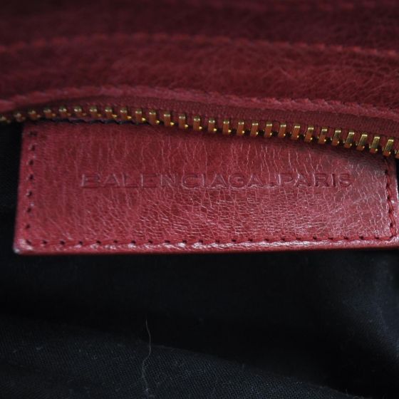 BALENCIAGA Agneau GIANT PART TIME Bag Tote Red GGH  