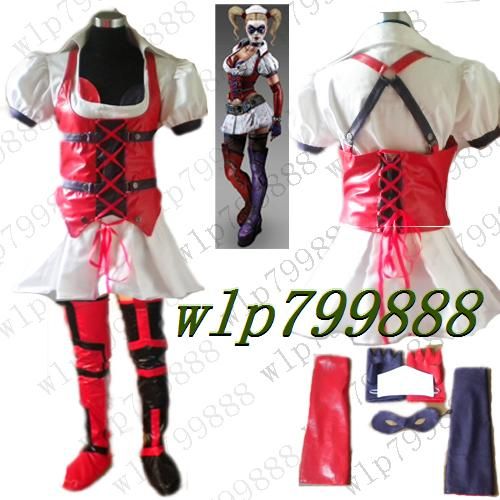 Bartman Arkham Asylum harley quinn Cosplay costume new  