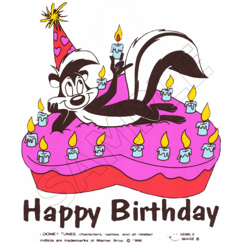 Birthday Pepe Le Pew Edible Cake Decoration Icing Image  