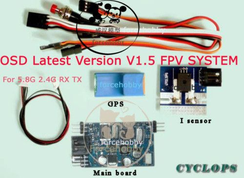CYCLOPS OSD V1.5 FPV SYSTEM W/ GPS VOLTS AMPS TELEMETRY  