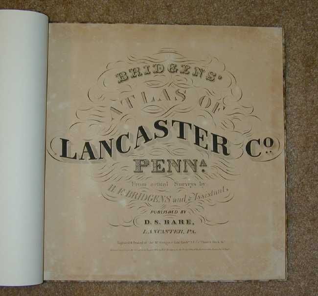 1864 Bridgens Atlas of Lancaster County Pennsylvania  