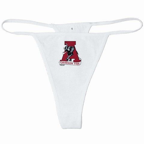 New Alabama Crimson Tide White or Pink Thong  