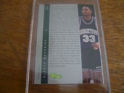 Alonzo Mourning Classic 4 Sport Draft Pick LP 10 1992  