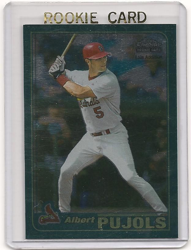 Albert Pujols 2001 01 Topps Chrome Rookie Card #596  