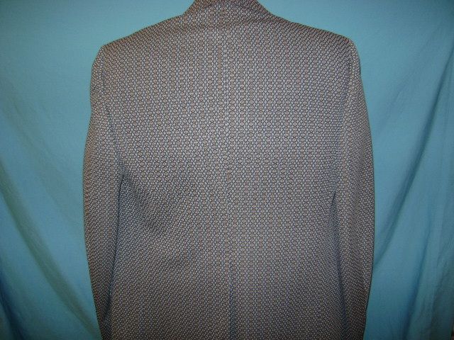 vintage 70S BLUE WHITE SPORT COAT SUIT JACKET SZ 36 40  