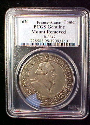 Austria 1620 1T D#3342 PCGS France Alsace AU+  