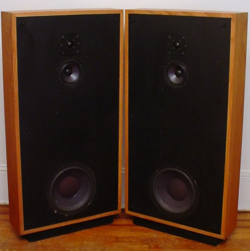   BOSTON ACOUSTICS A 200 3 WAY SPEAKERS Slim Profile Oak Veneer  