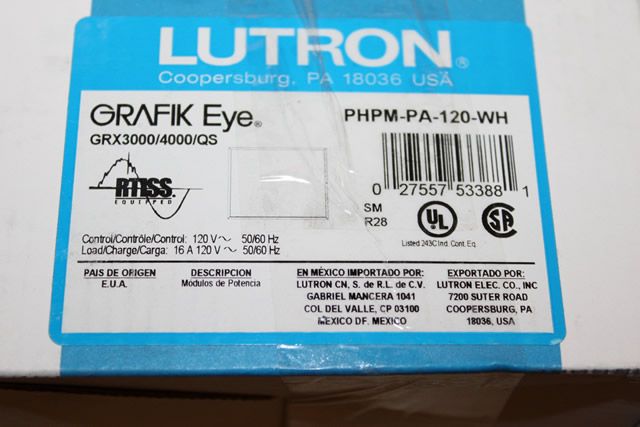 LUTRON PHPM PA 120 WH GRAFIK EYE PHASE POWER MODULE NIB  