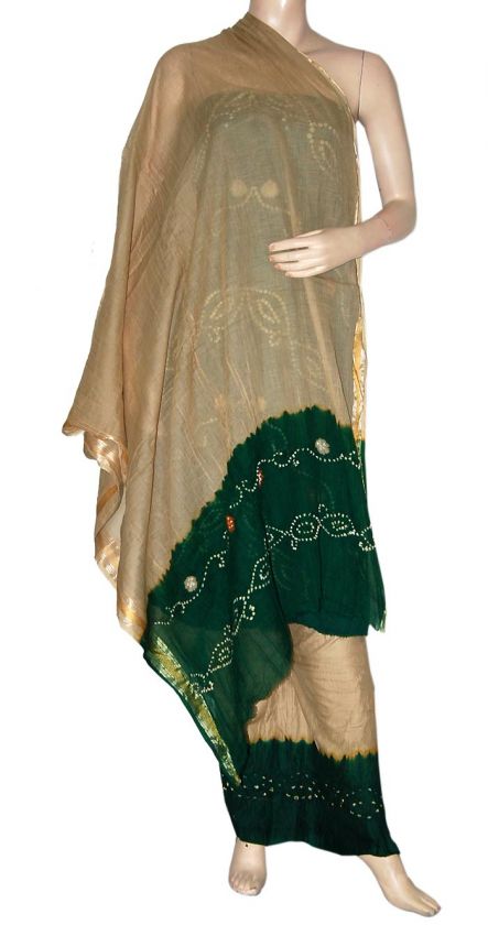 Womens Bandhani Shalwar Salwar Kameez Churidar Indian  