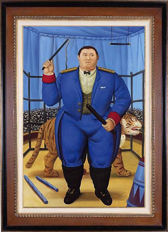 SALE OIL PAINTING REPRO OF FEMANDO BOTERO SIGNED NR  