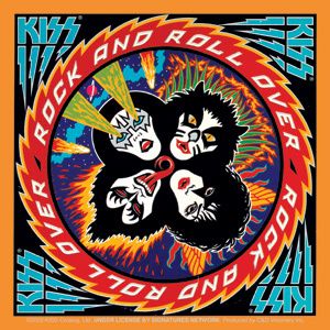 KISS rock and roll over cd/lp album cover STICKER  