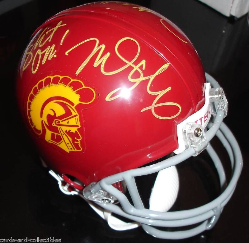 Mark Sanchez Joe McKnight Signed USC Mini Helmet Jets Autograph GAI 