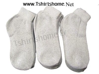 Gray Ankle Socks Fits Size 10 13  8 Pairs  