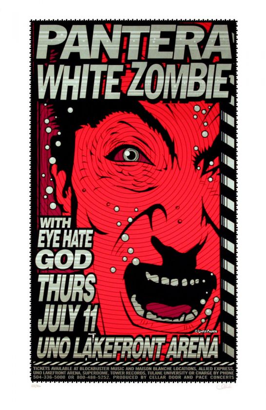 UNCLE CHARLIE PANTERA ZOMBIE 1993 SILKSCREEN POSTER S/N  