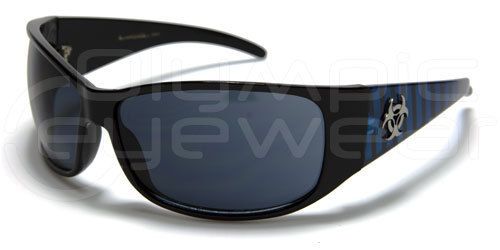 BIOHAZARD 58 MENS UV400 SUNGLASSES STRIPED and BLOCK COLOURS  