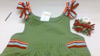 NWT Gymboree BURST OF SPRING Ribbon Dobby Dress & HAIR SET SIZE 5T