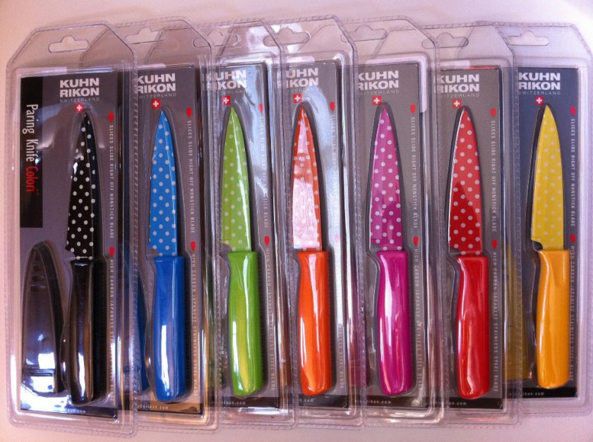 Kuhn Rikon Non stick Paring Knife Colori Art Polka Dot  