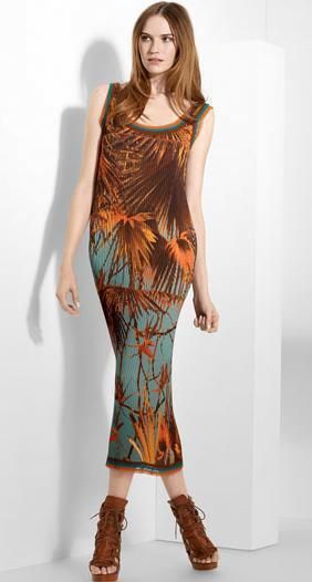   Palm Print Tulle Plissé Dress XS M Absolutely GORGEOUS  