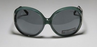 NEW DOLCE & GABBANA 6046 GREEN/RUTHENIUM/GRAY OVERSIZED SUNGLASS 