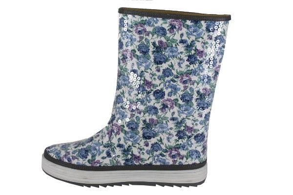 Olivia III Studded Triangle Trim Rain Boot   Blue