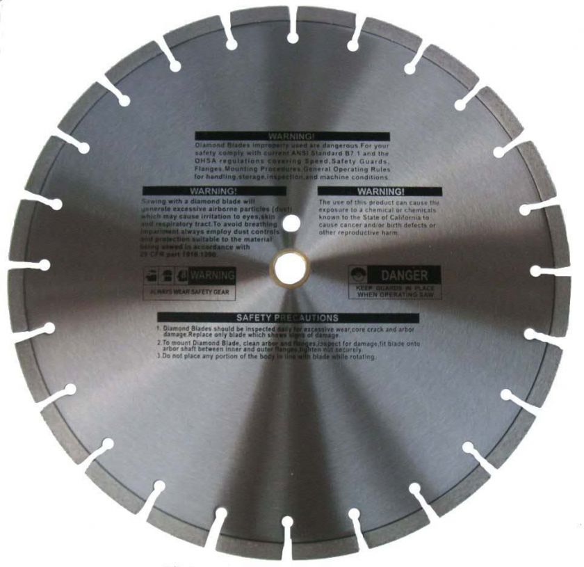 18 DIAMOND BLADE FOR ASPHALT & FRESH GREEN CONCRETE  