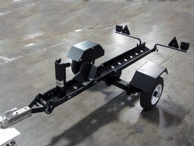 Motorcycle Folding Trailer Carrier Rail IN a Trunk Bag  