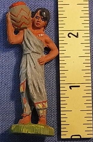 MGU23 * LINEOL ELASTOLIN * AMERICAN INDIAN GIRL * TOY FIGURE GERMAN 