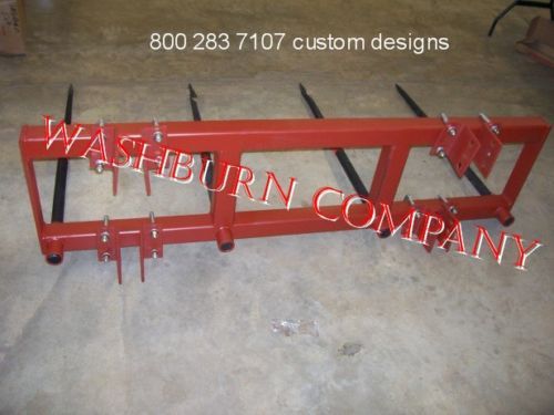 Hay bale tractor loader or 3 Pt 4 39 spike prong tine  