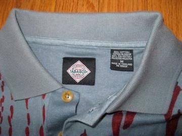 Tabasco Hot Sauce Golf Shirt Medium Mens Polo  