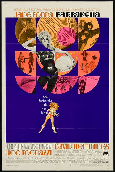 Barbarella 1968 Orig1Sheet Movie Poster Jane Fonda RARE  