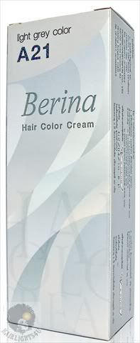 Berina A21 Light Grey / Silver Permanent Hair Dye  