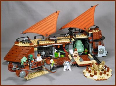 Jabbas Sail Barge, Lego Star Wars 6210.100% w/Minifigs And Bonus 