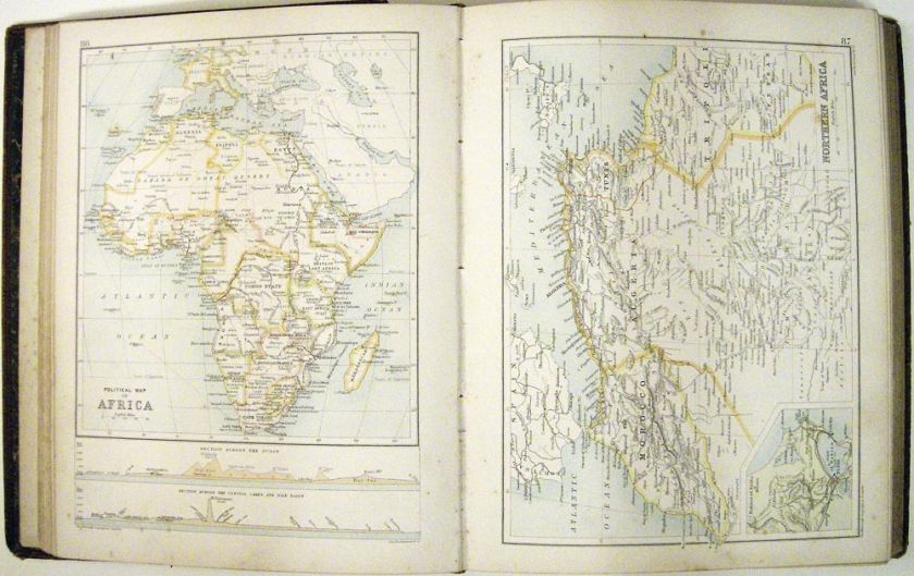 RARE 1893 Bartholomew THE GRAPHIC ATLAS & GAZETTEER OF THE WORLD 128 