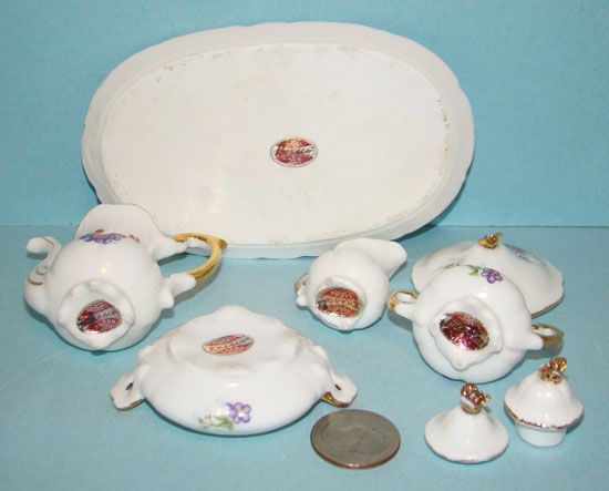 Vintage Enesco Doll China Tea Set wLabels Japan  