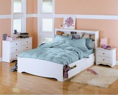 4pc Bedroom Full Bed/Headboard/Nightstand/Chest Set  