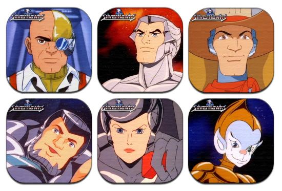 Set Silverhawks Coasters Quicksilver Steel Will Beermat  