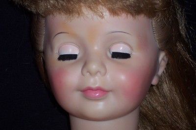 1960 IDEAL PATTI PLAYPAL DOLL + REPLICA ROSEBUD & RIBBON DRESS w 