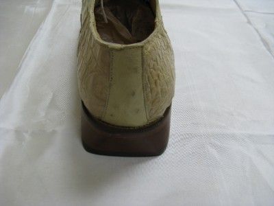 Belvedere Susa Crocodile and Ostrich Size 11 Ivory  