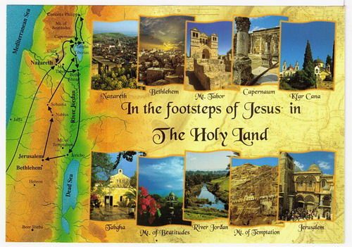 Jesus  @Israel Holy Bible Land Postcard PC Xmas  