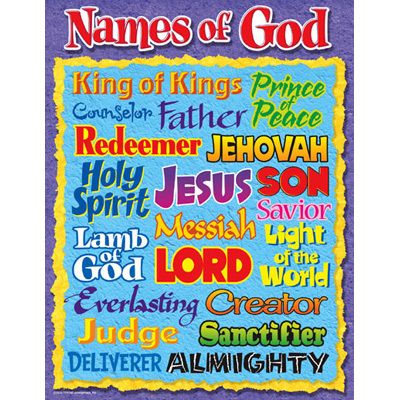 NAMES OF GOD Christian Trend Poster Chart NEW  