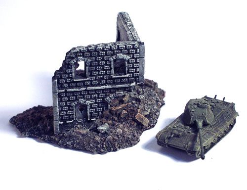 144 Unpainted Wargame Accessories   Stone building  