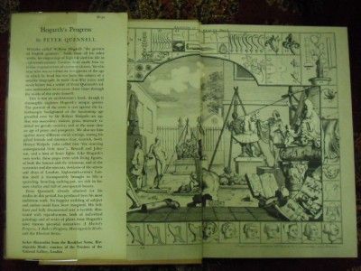 Hogarths Progress Peter Quennell HCDJ art book 1955  