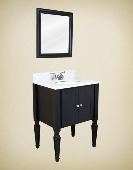 27 Elements Jensen Black Vanity w/ Preassembled Top and Bowl   VAN049