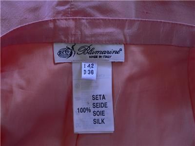 BLUMARINE RAW SILK PEACH KNEE LENGTH SKIRT EUC  